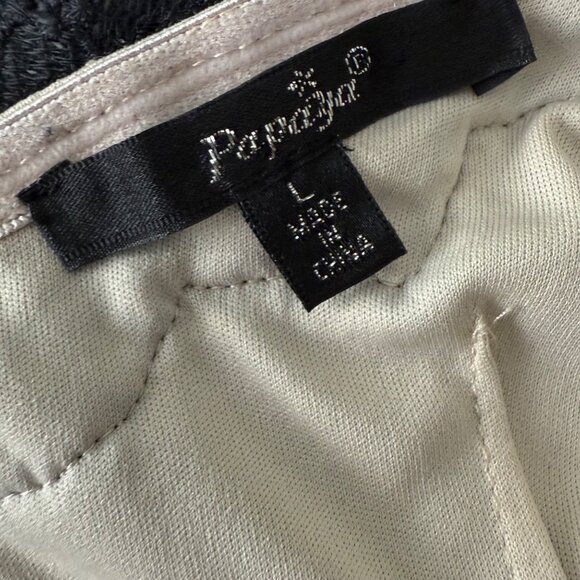 Papaya Womens Black Lace Dress Large Nylon Spandex Blend - Picture 4 of 9